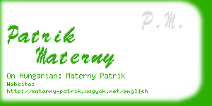 patrik materny business card